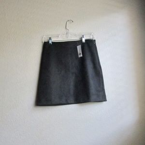 NWT Vegan Suede Mini A-line Skirt